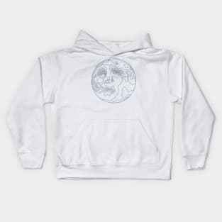 man in the moon Kids Hoodie